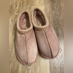 UGG Tasman II Suede Slippers clogs blush Pink Dawn size 9 GUC